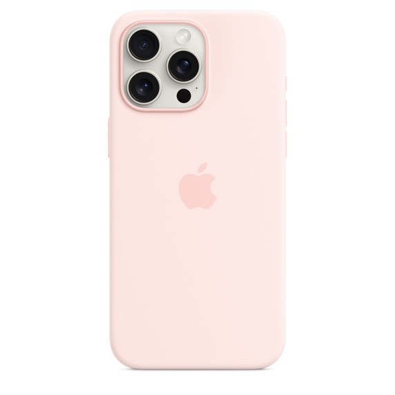 Чехол Silicone Case with MagSafe для iPhone 15 Pro Max - Light Pink
