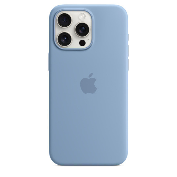 Чехол Silicone Case with MagSafe для iPhone 15 Pro Max - Winter Blue