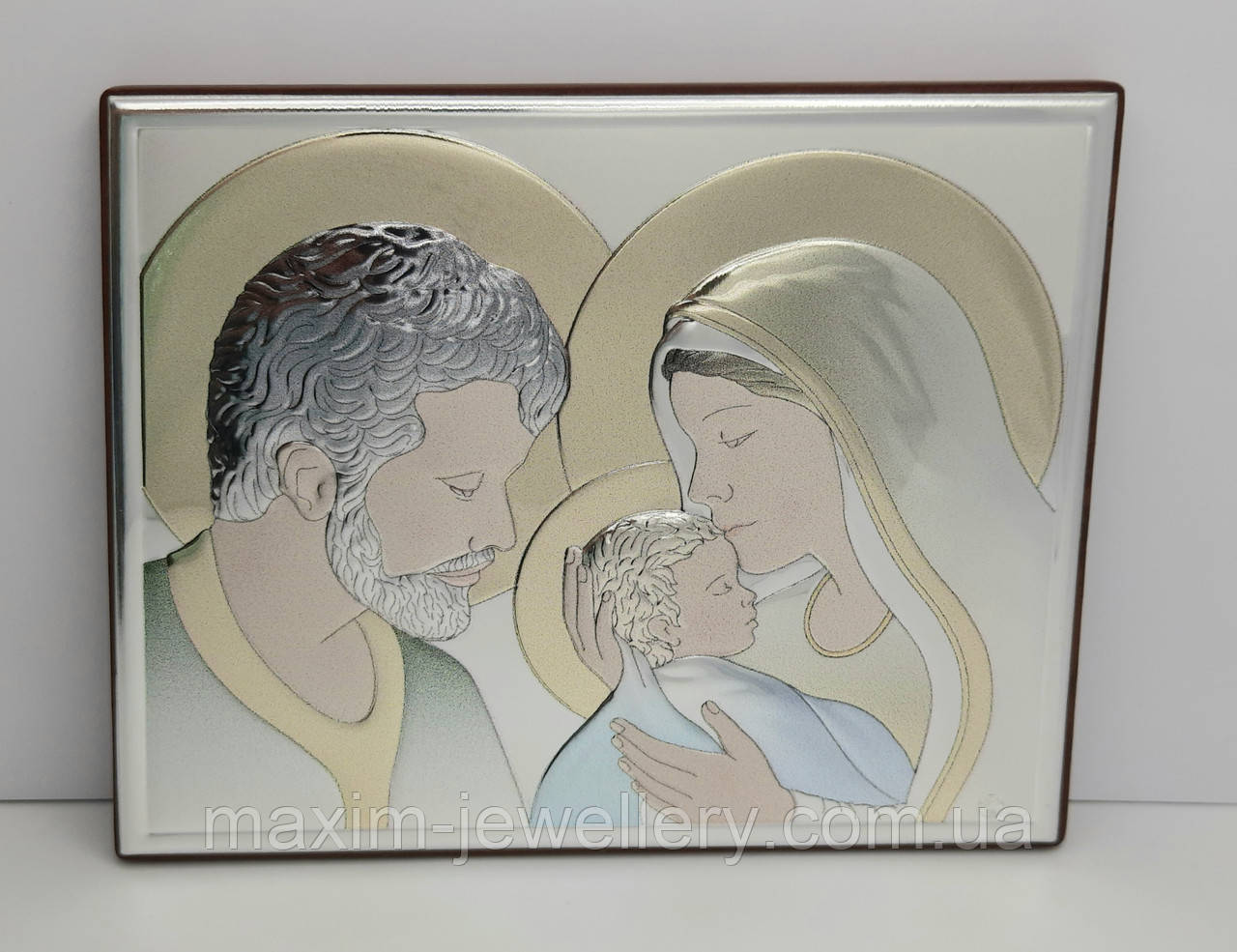 Срібна ікона "Свята Родина"