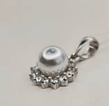 Підвіска з перлиною зі срібла, фото 2