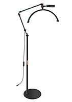 Безтінова LED Moon лампа підлогова 40 см чорна