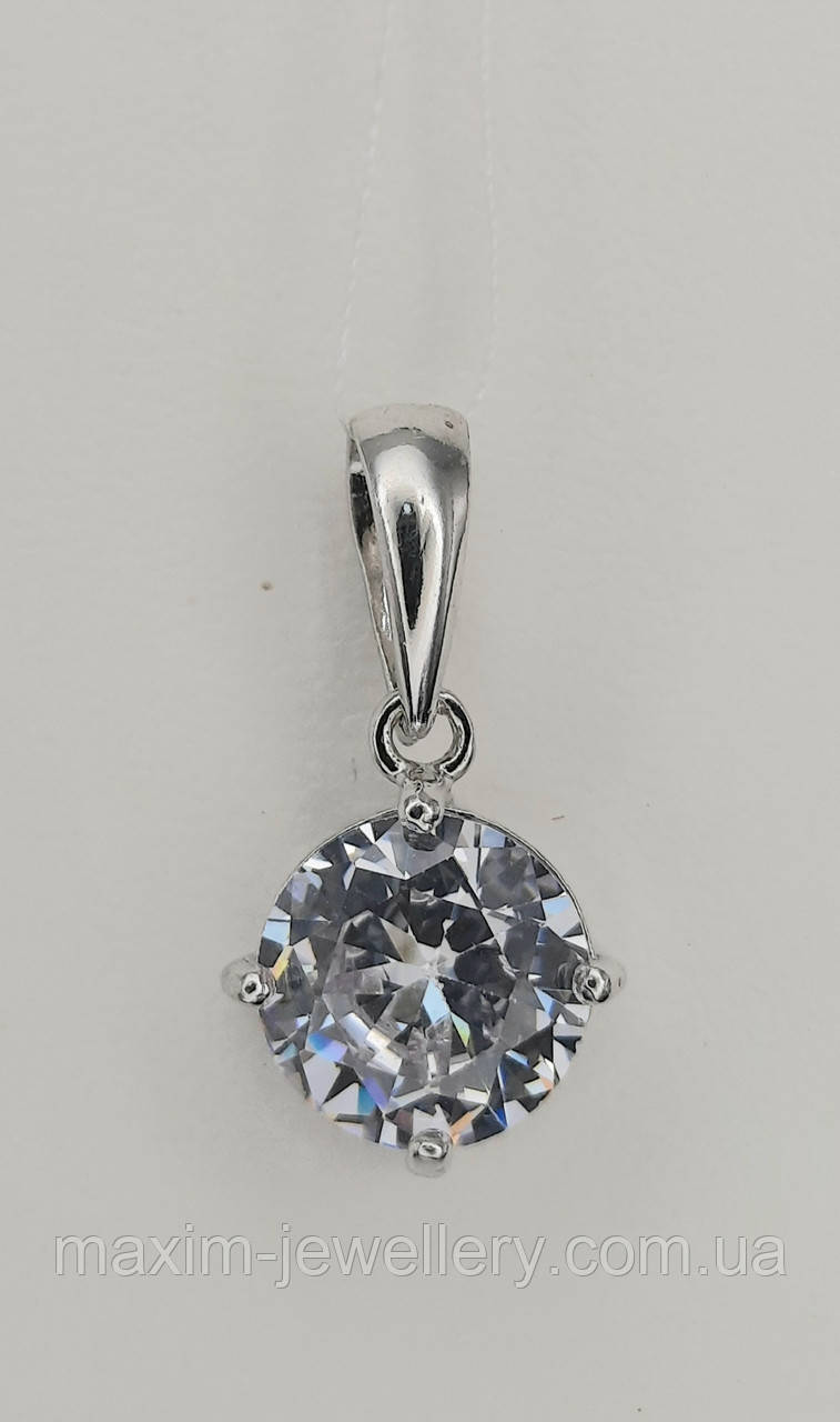 Підвіска з цирконієм зі срібла, фото 1