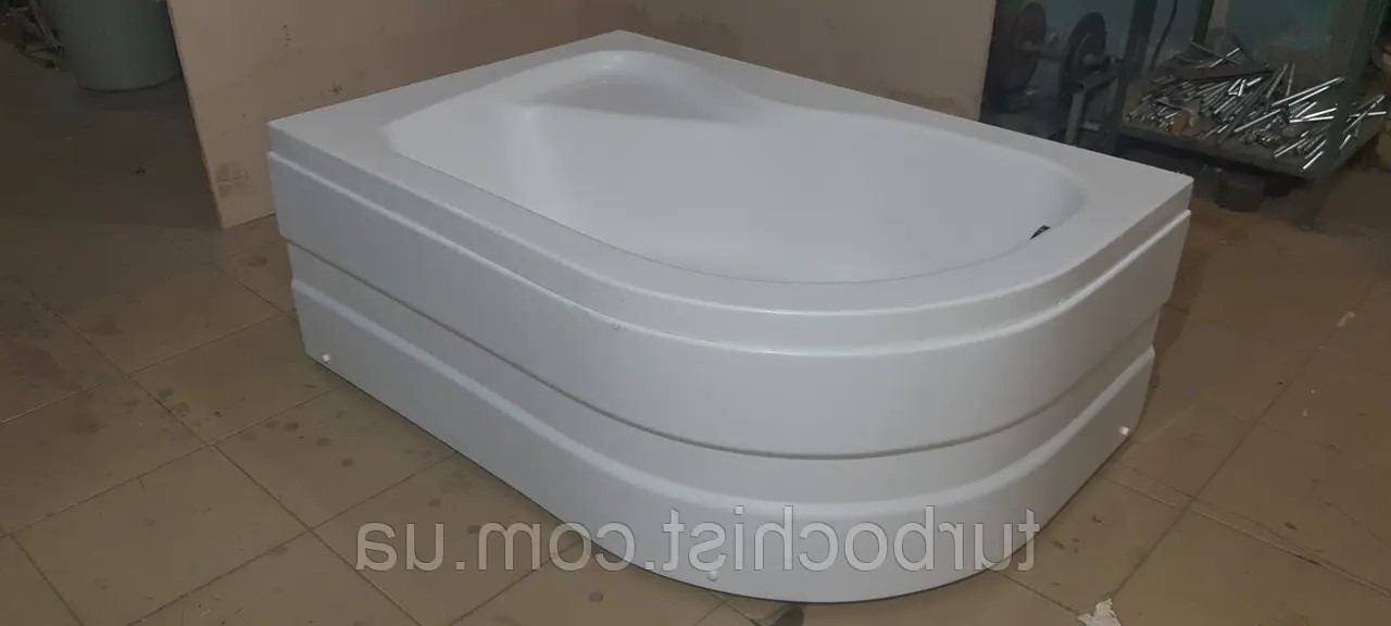 Душовий піддон 120*80*45 см акриловий асиметричний з панеллю та сифоном Ferisiya Shower (Туреччина) лівий