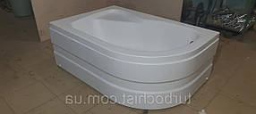 Душовий піддон 120*80*45 см акриловий асиметричний з панеллю та сифоном Ferisiya Shower (Туреччина) лівий, фото 1