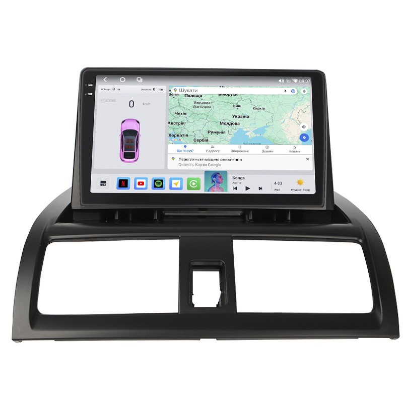 Штатна магнітола Lesko для Honda Accord VII ver 2 2002-2007г 9" 4/64 QLED CarPlay 4G Wi-Fi GPS 360 Prime