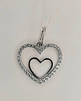 Підвіска "Серце" з цирконієм зі срібла