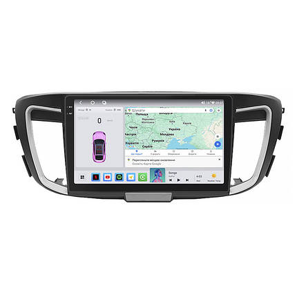 Штатна магнітола Lesko для Honda Accord IX 2012-2015г 10" 4/64 QLED CarPlay 4G Wi-Fi GPS 360 Prime, фото 1