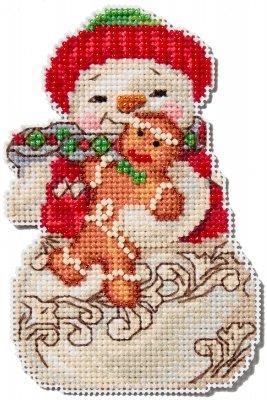 Набір для вишивки Snowman with Gingerbread / Сніговик з імбирними пряниками Jim Shore JS202415
