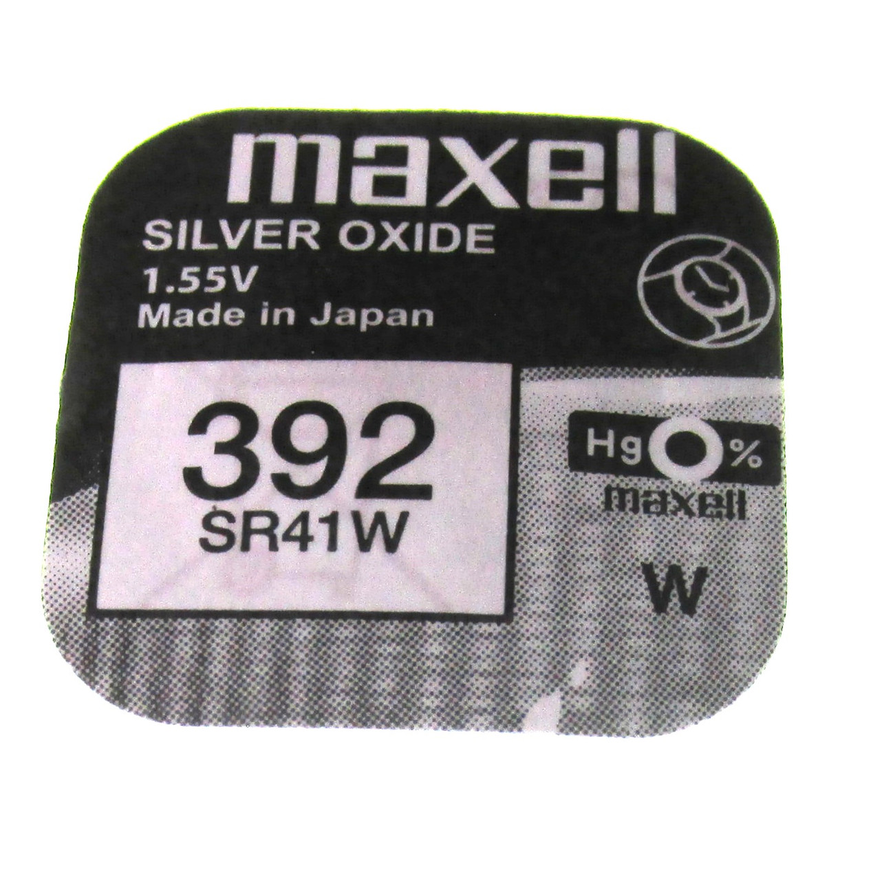 Батарейка Maxell SR41SW (392) для годинників 1.55V, 10 шт, срібний оксид