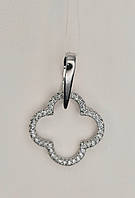 Підвіска "Клевер" з цирконієм зі срібла