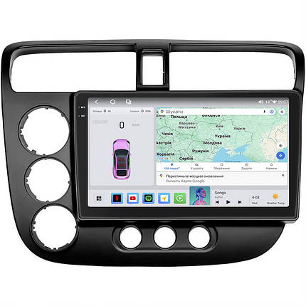 Магнітола Lesko для Honda Civic VII Рестайлінг 2003-2006г 9" 4/64 QLED CarPlay 4G Wi-Fi 360 Prime Хонда Сивік, фото 1