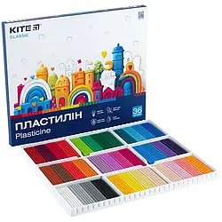 Пластилін Kite Classic 36 кольорів 720 г K-078
