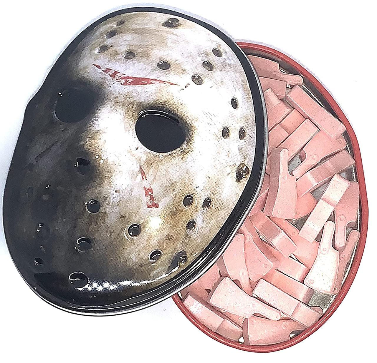 Цукерки у вигляді сокир Boston America Friday The 13th з маскою Джейсона зі смаком кислої вишні 34г, фото 1