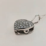 Підвіска "Серце" з цирконієм зі срібла для фото, фото 2