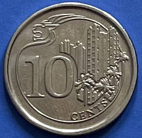 Монета Сінгапуру 10 центів 2013-14 рр.