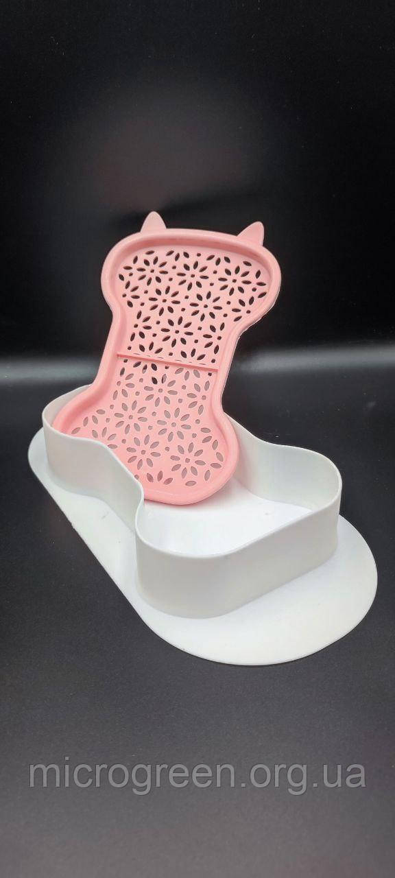 Лоток гідропоніка для мікрозелені, вирощування трави хатнім тваринам, котик, 20*10*1.5см