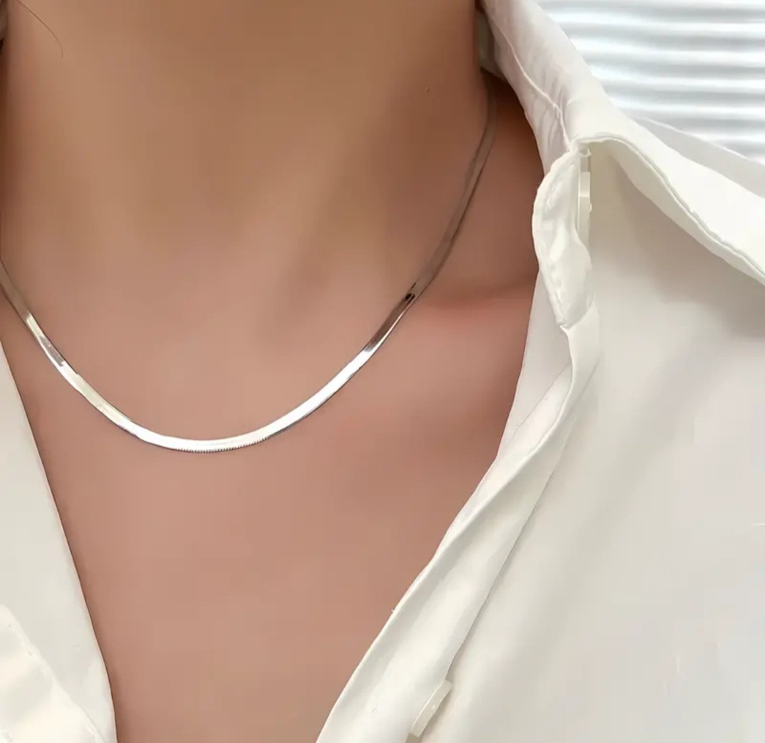 Ланцюжок нержавіюча сталь Stainless Steel, розмір 45+5 см, ширина 3 мм. Медична сталь, код: 45-1509