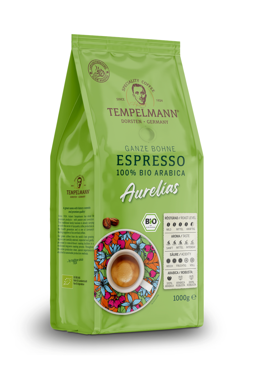 Кава в зернах Tempelmann Espresso  100% bio arabica 1 кг
