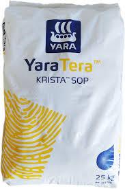 МІНЕРАЛЬНЕ ЗРУЧЛЕННЯ YARA TERA KRISTA SOP (СУЛЬФАТ КАЛІЯ) 25 КГ, фото 1