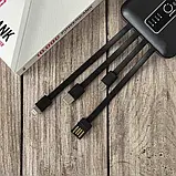 Power Bank Power Way TX108 10000 mAh 4 вбудовані кабелі Black, фото 5