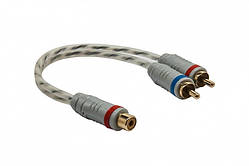 Перехідник 1RCA Female - 2RCA Male Earthquake MT-RCA-Y2M