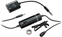 Audio-Technica ATR3350xiS Omnidirectional Condenser Clip-On Microphone for Smartphones