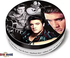 Retro Musique Elvis Presley - 8 Pieces Coaster Set With Real Vinyl Coasters