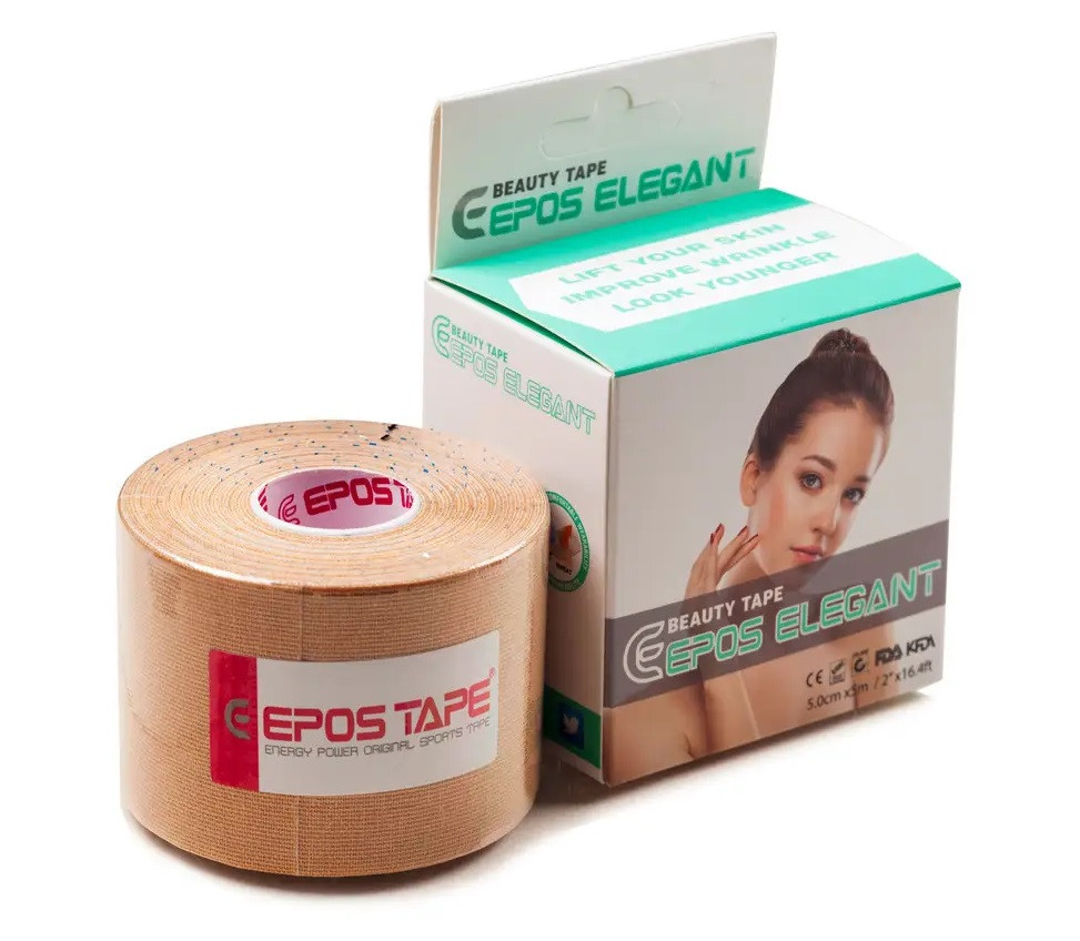Кінезіо тейп для обличчя та чутливої шкіри Epos Elegant (Південна Корея)