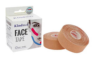 Кінезіотейп для обличчя Kindmax Face Tape Half Бежевий 2,5 см х 10 м