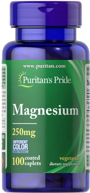 Магній осид Puritan's Pride Magnesium 250 mg 100 таб