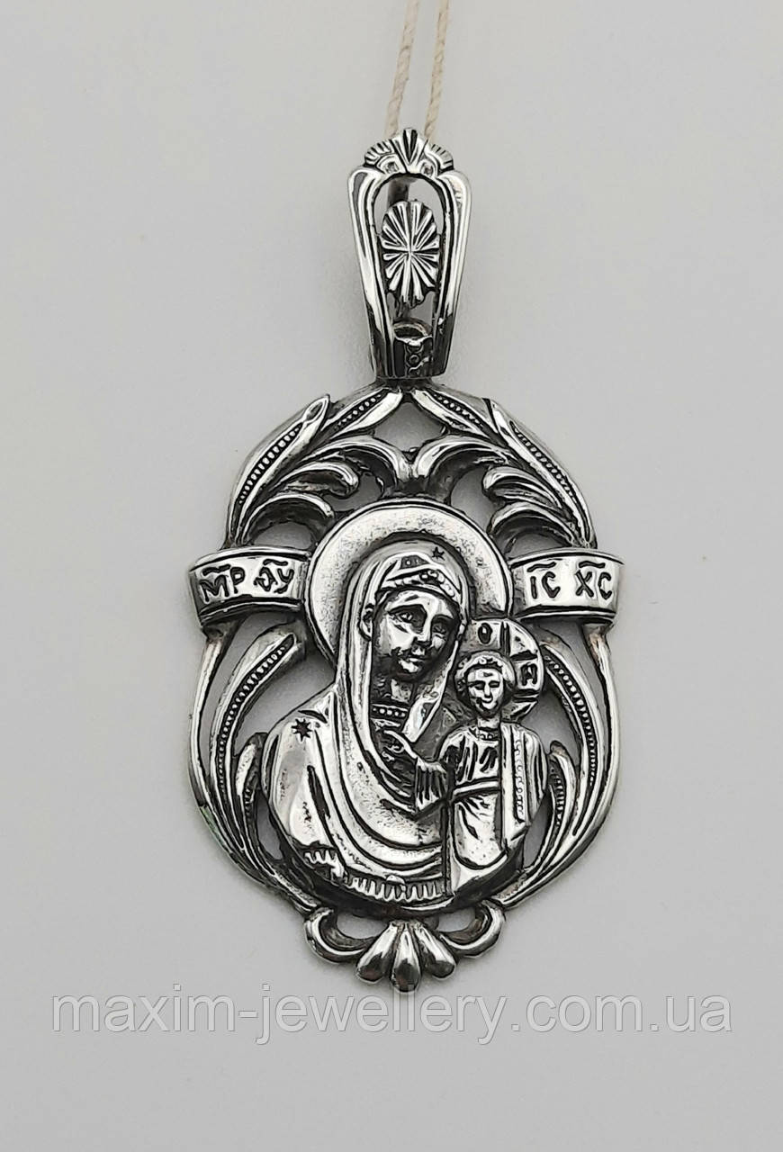 Підвіска "Богородиця з дитям" зі срібла, фото 1