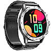Смарт-годинник LEMFO HT20 Black (розмова, тонометр, пульсоксиметр) Super Amoled екран, 2 ремінця, фото 3