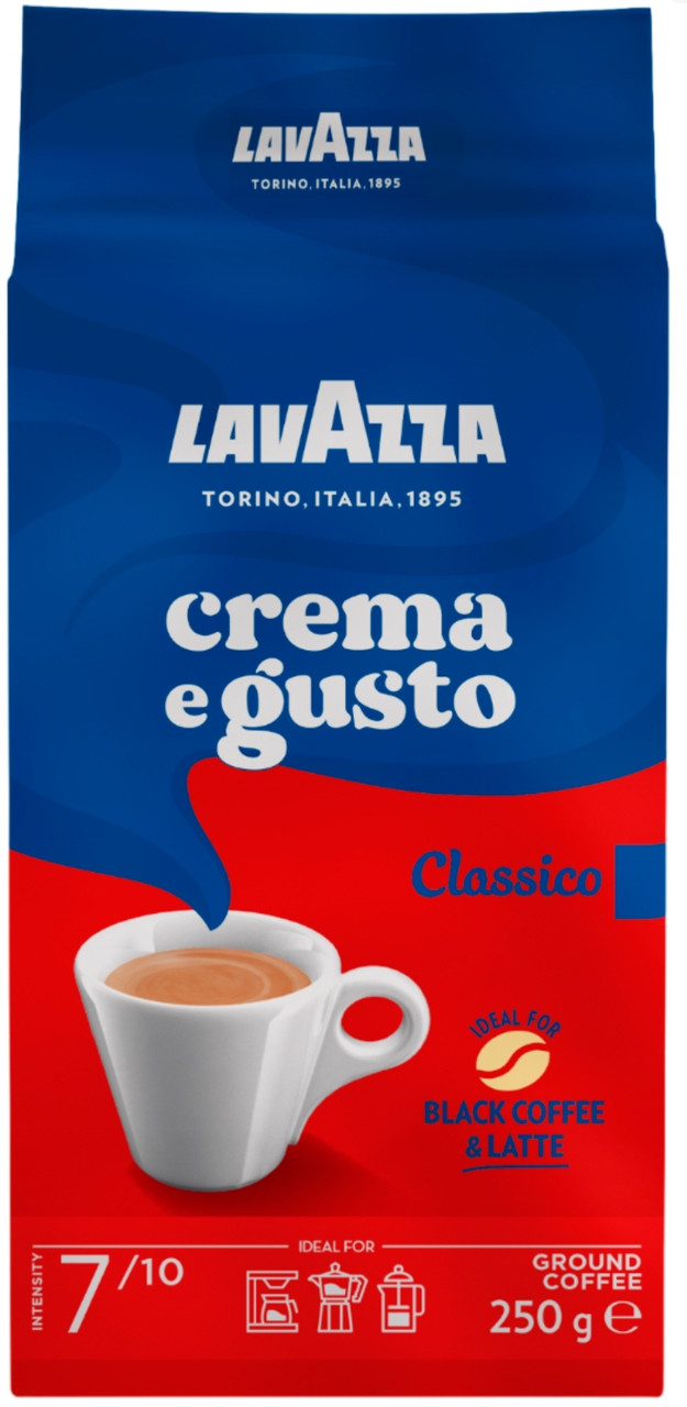 ОРИГІНАЛ! Кава мелена Lavazza Crema e Gusto CLASSICO 250г, Італія