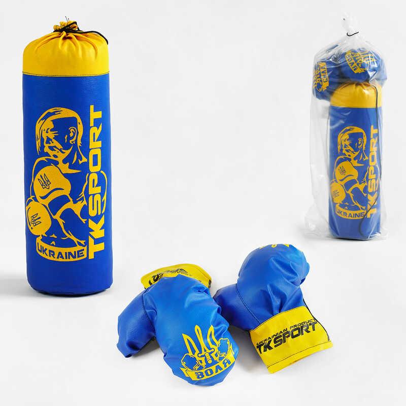 Боксерська груша з рукавичками дитяча TK Sport Україна У76779, Маленька, висота 42 см, фото 1