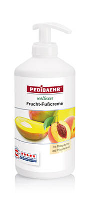 ФРУКТОВИЙ КРЕМ ДЛЯ НІГ З МАСЛОМ МАНГО І ПЕРСИКОВИМ МАСЛОМ 500 МЛ (FRUCHT-FUSSCREME) PEDIBAEHR, фото 1