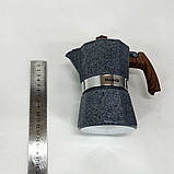 Кафеварка гейзерна Magio MG-1010 150 мл, гейзерна кавоварка для плити, кавник гейзерний, фото 4