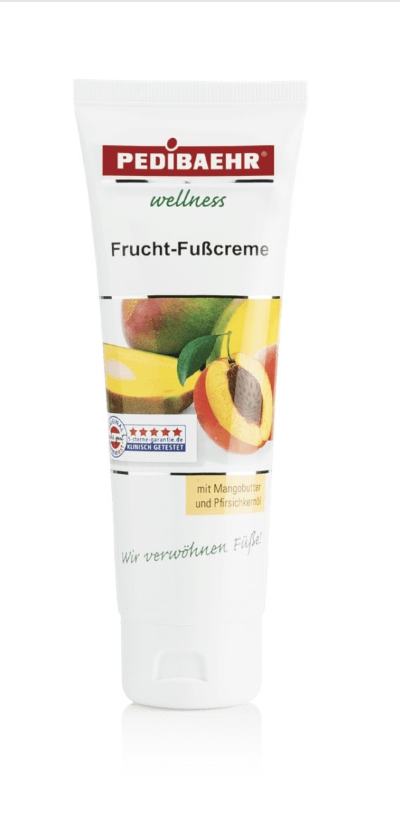 ФРУКТОВИЙ КРЕМ ДЛЯ НІГ З МАСЛОМ МАНГО І ПЕРСИКОВИМ МАСЛОМ 30 МЛ (FRUCHT-FUSSCREME) PEDIBAEHR