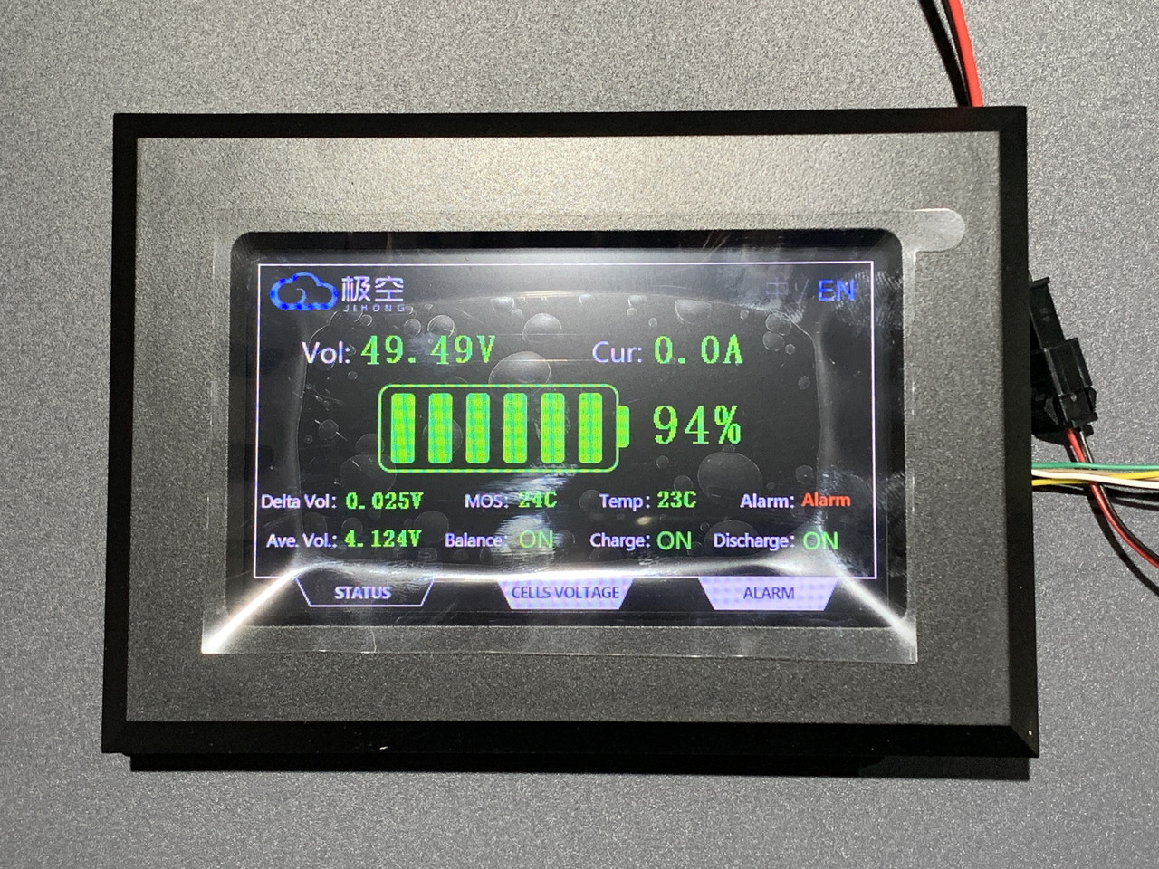 Дисплей для JK BMS LCD 4.3 сенсорний екран JiKong врізний, фото 1