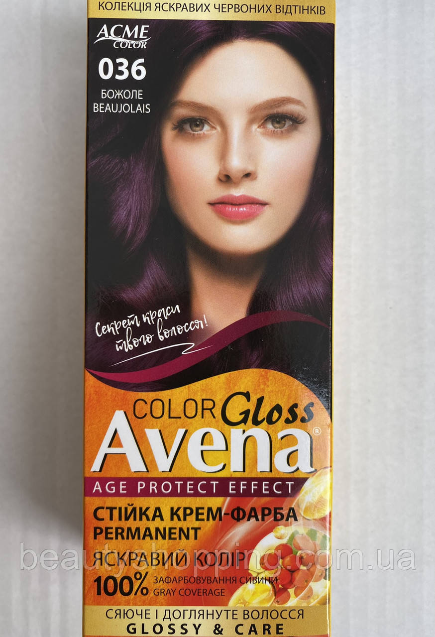 Avena color gloss Фарба для волосся Горобина 036 Божоле Acme Color