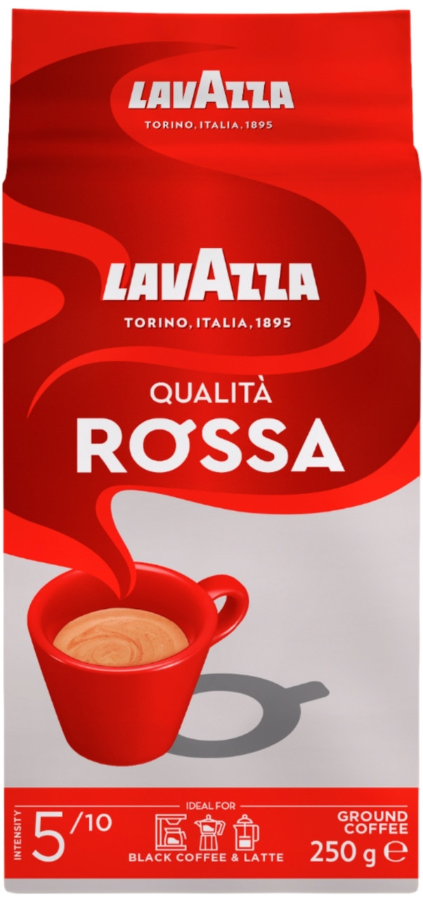 ОРИГІНАЛ! Кава мелена Lavazza Qualita Rossa 250г, Італія (Lavazza Rossa 250g)