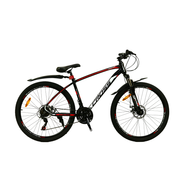 Велосипед CrossBike 24" Tracker 2024 Рама 15" black-red
