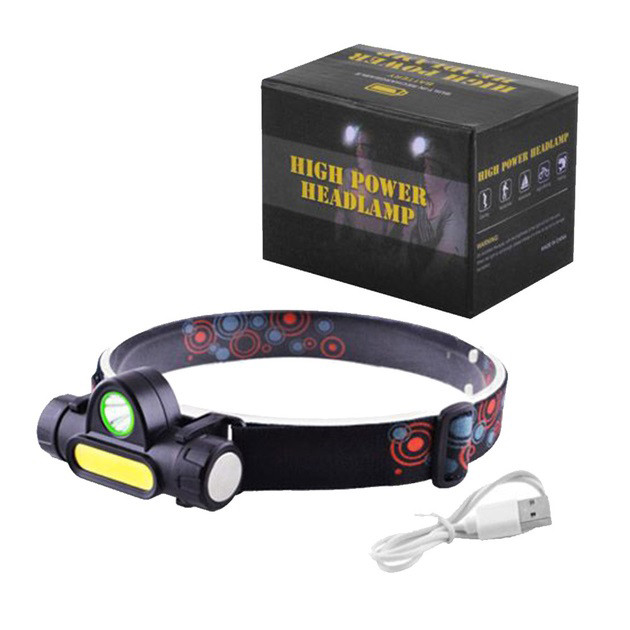 Ліхтар налобний + вело кріплення 872-XPE+COB, Освітлення для велосипеда, Передній ліхтар на велосипед, фото 1