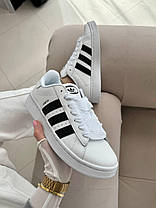 Жіночі Кросівки Adidas Campus 00s White Black / Адідас Кампус 00 Білі з Чорним, фото 4