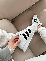 Жіночі Кросівки Adidas Campus 00s White Black / Адідас Кампус 00 Білі з Чорним, фото 6