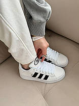 Жіночі Кросівки Adidas Campus 00s White Black / Адідас Кампус 00 Білі з Чорним, фото 5