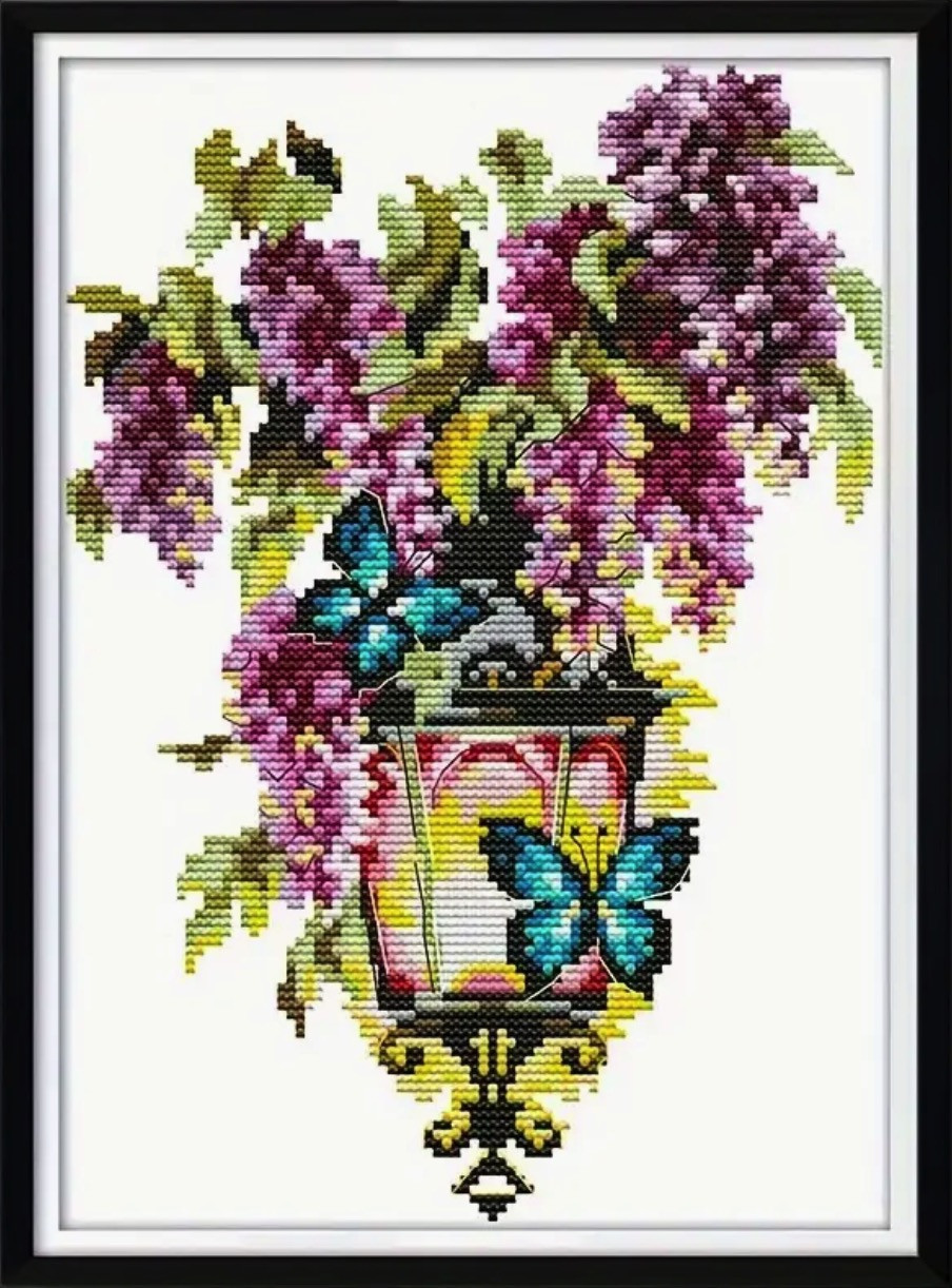 Набір для вишивання за нанесеною на канву схемою "The light of fascination".AIDA 14CT printed , 21*30 см, фото 1