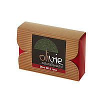Мило оливкове натуральне з трояндою 100 г Olivie