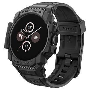 Чохол з ремінцем Spigen Rugged Armor Pro до Pixel Watch 3 45mm Matte Black (ACS07599)