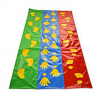 Дитячий мат - килимок ігровий Долоні - П'яточки - Носочки 200х120х3 см шкірозамінник / поролон Тia - sport