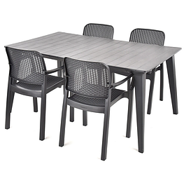 Комплект садових меблів HECHT SAMANA SET GRAPHITE 4 µ§¦